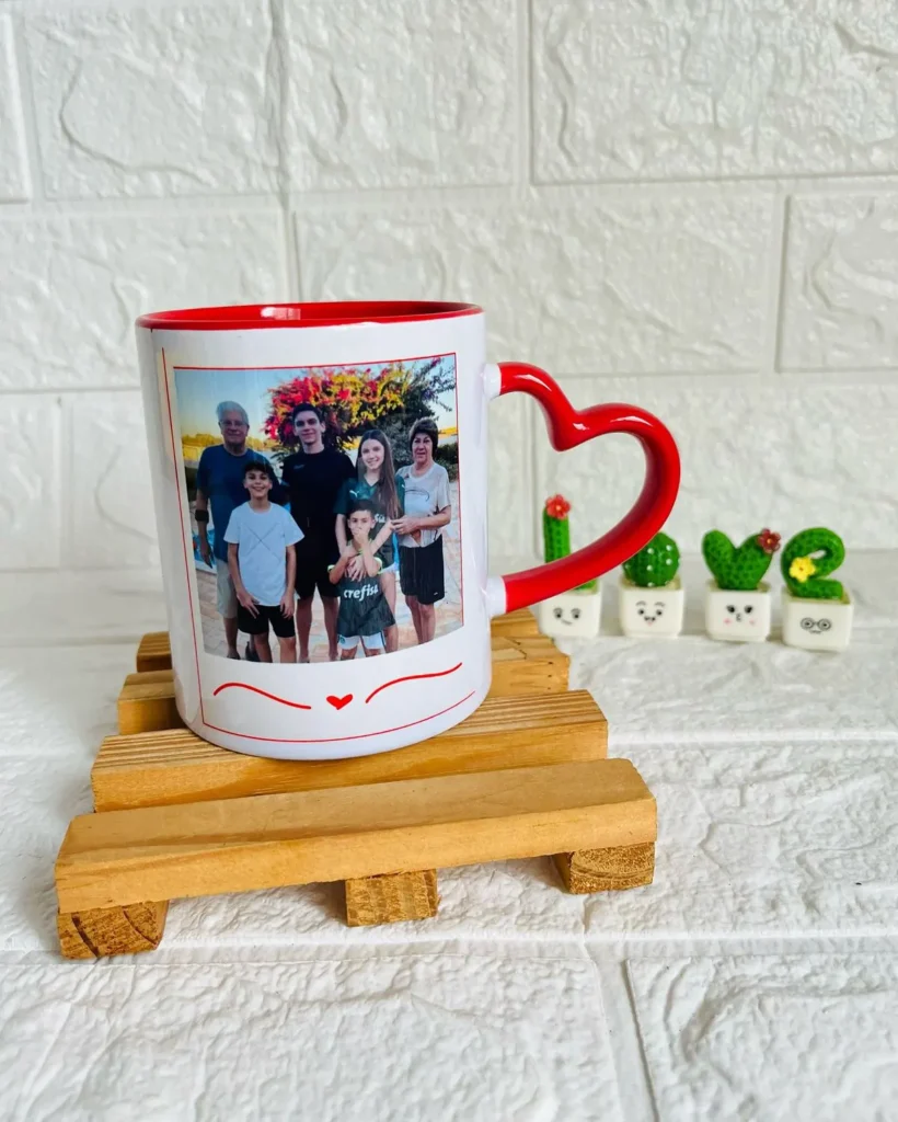 ماگ دسته قرمز - ماگ دسته قلبی قرمز